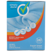 Simply Done Dryer Sheets, Fresh Linen