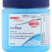 Family Wellness Pain Relieving Gel, Greaseless, Ice Blue