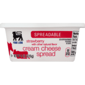 Food Lion Spread, Cream Cheese, Strawberry, Cup/Tub