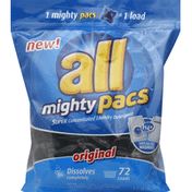 all Laundry Detergent, Original, Mighty Pacs
