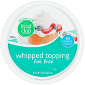 Food Club Fat Free Whipped Topping