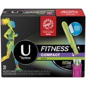 U by Kotex Fitness Tampons with FITPAK, Super Absorbency, Fragrance-Free