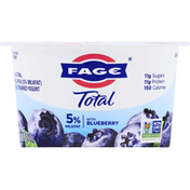 FAGE Total All Natural Whole Milk 5% Milkfat Greek Strained Yogurt with Blueberry
