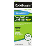Robitussin Adult DM Sugar-Free Liquid Cough Suppressant/Expectorant