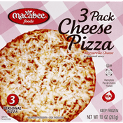 Macabee Pizza, Cheese, 3-Pack