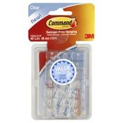 3M Command Clips and Mini Strips, Clear, Value Pack