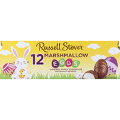 Russell Stover Marshmallow, Covered in Milk Chocolate, Eggs