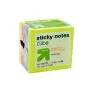 Up&Up 1.875" x 1.875" Assorted Colors Sticky Notes Cube
