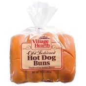Village Hearth Hot Dog Buns, Old Fashioned