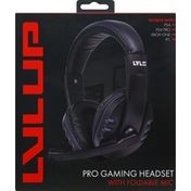 Lvlup Headset, with Foldable Mic, Pro Gaming