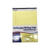 Bazic 50 Sheets Canary Perforated Writing Pad - 8.5" x 11.75"