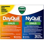 Vicks Non-Drowsy Sinus Vicks DayQuil & NyQuil Sinus Convenience Pack 24 Count  Respiratory Care
