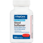 TopCare Stool Softener, Extra Strength, 250 mg, Softgels