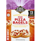 First Street Pizza Bagels, Pepperoni & Cheese, Mini, Family Size