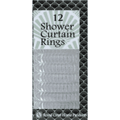 Royal Crest Shower Curtain Rings, Clear