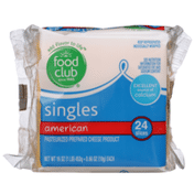 Food Club American Pasteurized Prepared Cheese Product Singles