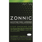 Zonnic Stop Smoking Aid, 2 mg, Mini Lozenge, Mint