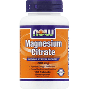 Now Magnesium Citrate, 200 mg, Tablets