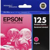 Epson Ink Cartridge, Standard-Capacity, Magenta 125, T125320