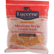 Lucerne 4 Cheese Blend, Mexican Style, Rustic Cut, Family Size