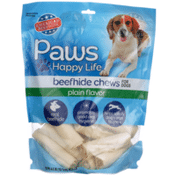 Paws Happy Life Plain Flavor Beefhide Chews For Dogs
