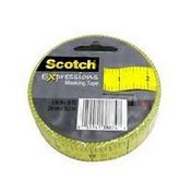 Scotch 3437-P5 0.94" Ruler Expressions Masking Tape