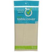 Simply Done Plastic Table Cover, Ivory
