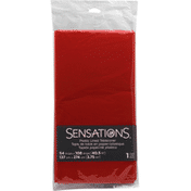Sensations Tablecover, Plastic Lined, Classic Red