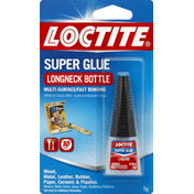 Loctite Super Glue, Multi-Surface/Fast Bonding, Liquid, Longneck Bottle