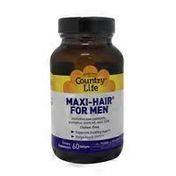 Country Life Maxi-hair For Men Saw Palmetto, Pumpkin Seed Oil, And Dim For Healthier Hair, Skin & Nails Dietary Supplement Softgels