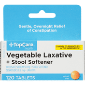 TopCare Vegetable Laxative + Stool Softener, Tablets