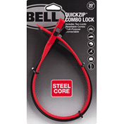Bell Combo Lock, Steel Core, 20 Inches, Quickzip
