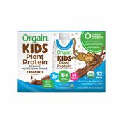 Orgain Kids Plant Based Protein Nutritional Shakes - Chocolate, 8g Protein, 3g Fiber