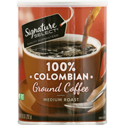 Signature Select Coffee, Ground, Medium Roast, 100% Colombian