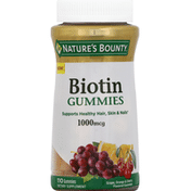 Nature's Bounty Biotin, 1000 mcg, Gummies