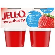 Jell-O Strawberry Sugar Free Ready-to-Eat Jello Cups Gelatin Snack