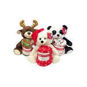 The 99 Assorted Christmas 11.5" Plush Witw Blanket - 35" x 50"