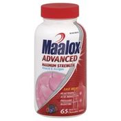 Maalox Antacid & Antigas, Maximum Strength, Wild Berry, Chewable Tablets