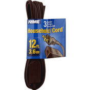 Prima Household Cord, 3 Outlet, 12 Foot