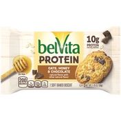 belVita Protein Soft Baked Biscuits, Oats Honey & Chocolate, Soft Baked Breakfast Biscuits