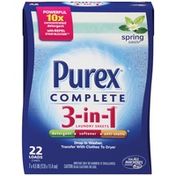 Purex Laundry Sheets, 3-in-1, Spring Oasis