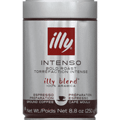 Illy Coffee, Ground, Bold Roast, Intenso