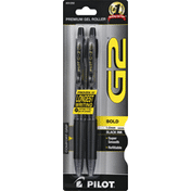 Pilot G2 Gel Ink Rolling Ball Pens, Bold Point, Black Ink