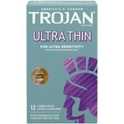 Trojan Ultra Thin Premium Lubricated Condoms -  Count