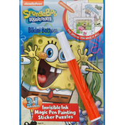 Nickelodeon Invisible Ink Magic Pen Painting Sticker Puzzles, Spongebob Squarepants, Bikini Bottom