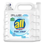 all Liquid Laundry Detergent, Free Clear for Sensitive Skin, 158 Loads