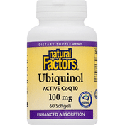 Natural Factors Ubiquinol Active CoQ10, 100 mg, Softgels