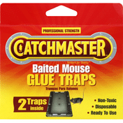 Catchmaster Glue Traps, Baited Mouse, Professional Strength
