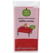 That's Smart! Heavy Duty Plastic Table Cover, Red