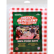 Sorbco Table Cover, Insect Repellant, White/Red